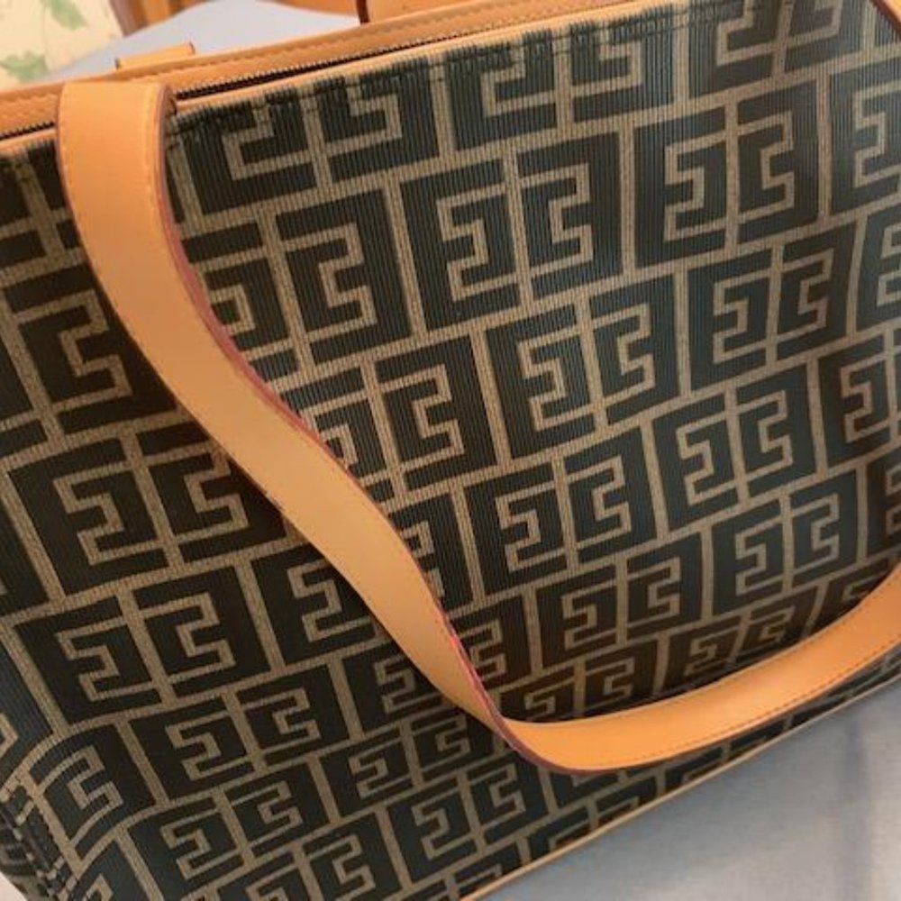 Purse Tote Bag brown  and black